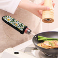 Plumeria Flower Striped Pattern Print Skillet Handle Cover