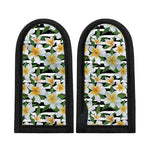 Plumeria Flower Striped Pattern Print Skillet Handle Cover