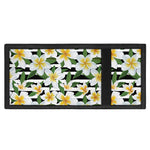 Plumeria Flower Striped Pattern Print Trifold Wallet