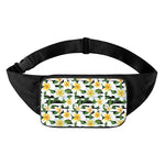 Plumeria Flower Striped Pattern Print Waist Bag