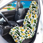 Plumeria Flower Striped Pattern Print Waterproof Car Seat Cover