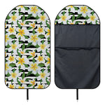 Plumeria Flower Striped Pattern Print Waterproof Car Seat Cover