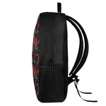 Poinsettia Flower Pattern Print 17 Inch Backpack
