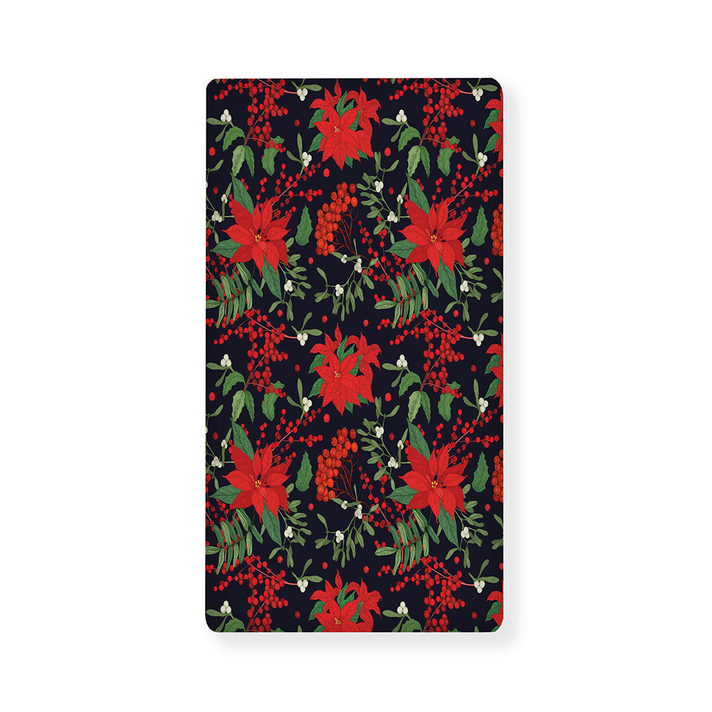 Poinsettia Flower Pattern Print Baby Crib Sheet