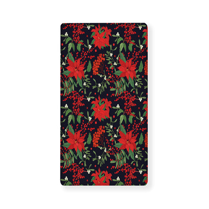 Poinsettia Flower Pattern Print Baby Crib Sheet