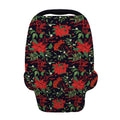 Poinsettia Flower Pattern Print Baby Seat Cover