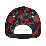 Poinsettia Flower Pattern Print Baseball Cap