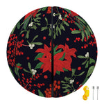 Poinsettia Flower Pattern Print Basketball
