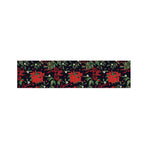 Poinsettia Flower Pattern Print Bed Runner