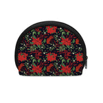 Poinsettia Flower Pattern Print Coin Purse
