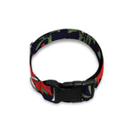 Poinsettia Flower Pattern Print Dog Collar