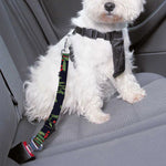 Poinsettia Flower Pattern Print Dog Seat Belt