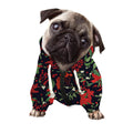 Poinsettia Flower Pattern Print Dog Zip Up Hoodie