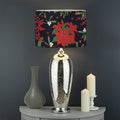Poinsettia Flower Pattern Print Drum Lamp Shade