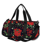 Poinsettia Flower Pattern Print Gym Bag