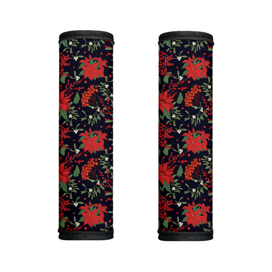 Poinsettia Flower Pattern Print Handle Covers