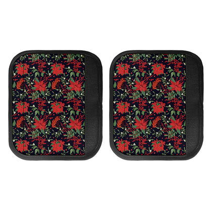 Poinsettia Flower Pattern Print Handle Covers