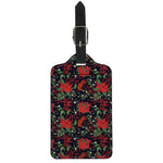Poinsettia Flower Pattern Print Luggage Tag