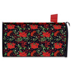 Poinsettia Flower Pattern Print Mailbox Cover
