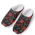 Poinsettia Flower Pattern Print Mesh Casual Shoes