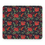 Poinsettia Flower Pattern Print Mouse Pad