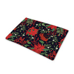 Poinsettia Flower Pattern Print Pet Cooling Mat Cover