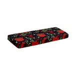 Poinsettia Flower Pattern Print Piano Keyboard Cover
