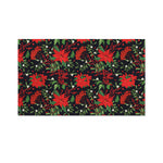 Poinsettia Flower Pattern Print Polyester Flag