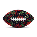 Poinsettia Flower Pattern Print Rugby Ball