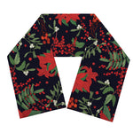 Poinsettia Flower Pattern Print Scarf