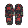 Poinsettia Flower Pattern Print Slippers