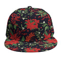 Poinsettia Flower Pattern Print Snapback Cap