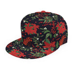 Poinsettia Flower Pattern Print Snapback Cap