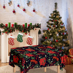 Poinsettia Flower Pattern Print Tablecloth