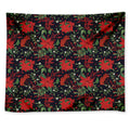 Poinsettia Flower Pattern Print Tapestry