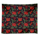 Poinsettia Flower Pattern Print Tapestry