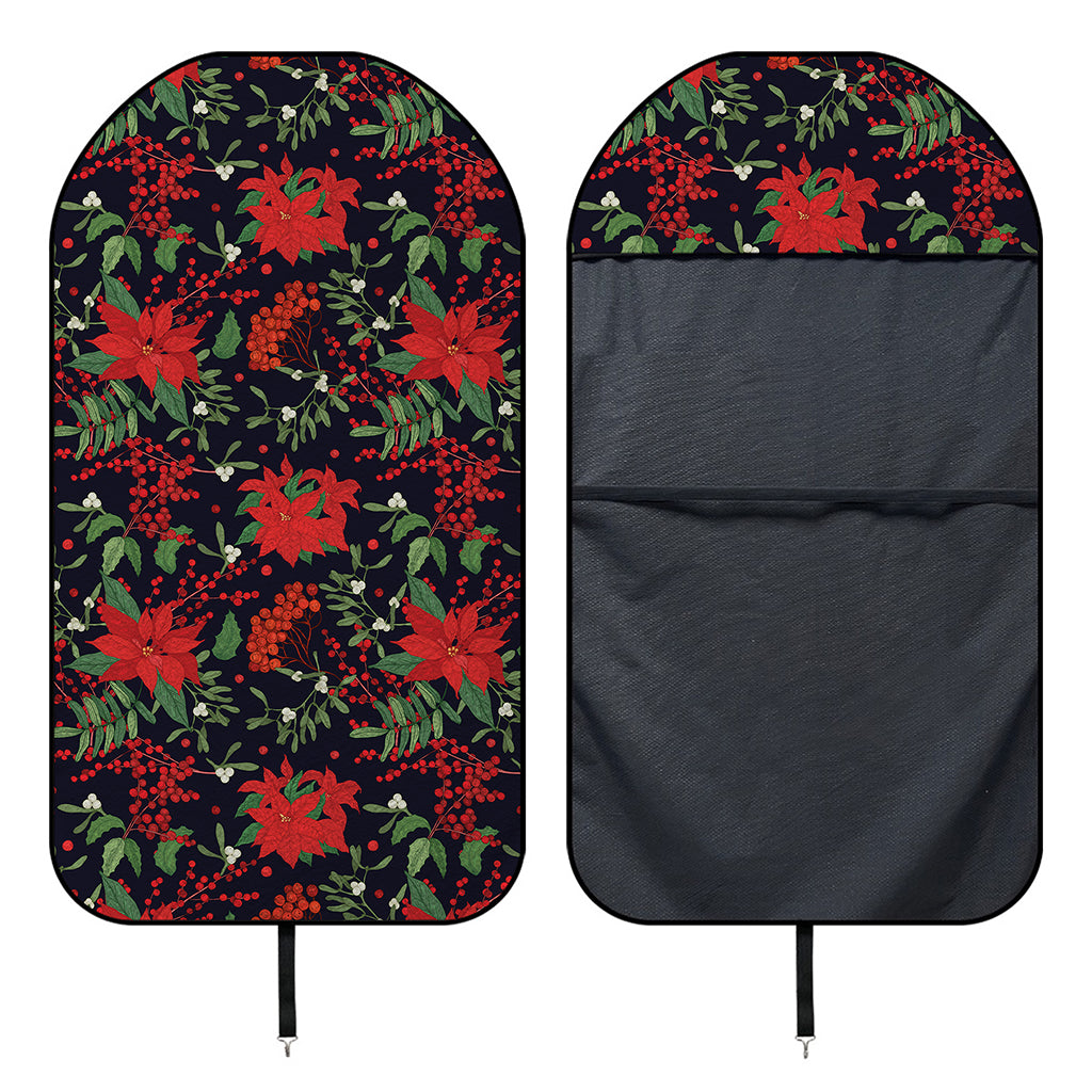 Poinsettia Flower Pattern Print Waterproof Car Seat Cover