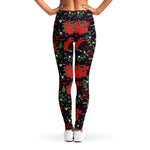Poinsettia Flower Pattern Print Women's Leggings