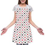 Poker Playing Card Suits Pattern Print Adjustable Apron