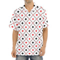 Poker Playing Card Suits Pattern Print Aloha Shirt