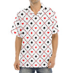 Poker Playing Card Suits Pattern Print Aloha Shirt