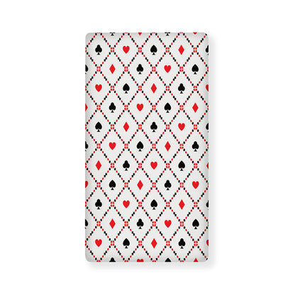 Poker Playing Card Suits Pattern Print Baby Crib Sheet