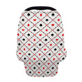 Poker Playing Card Suits Pattern Print Baby Seat Cover