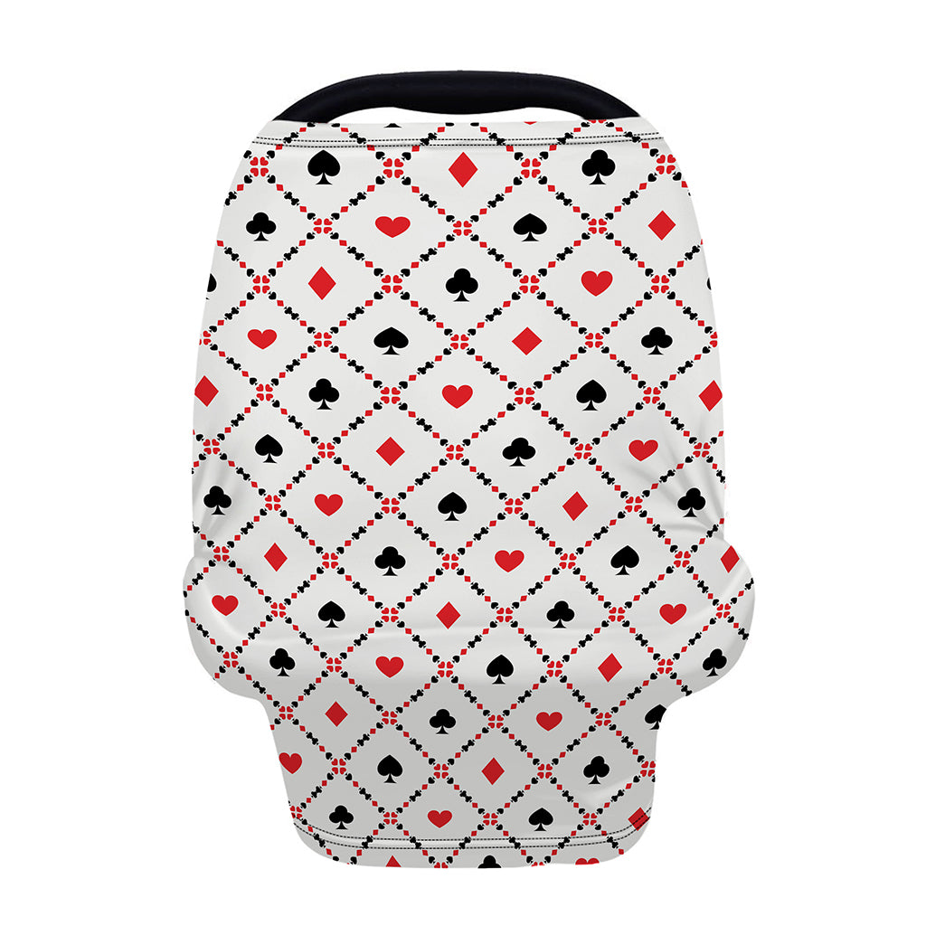 Poker Playing Card Suits Pattern Print Baby Seat Cover