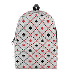 Poker Playing Card Suits Pattern Print Backpack