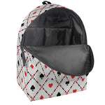 Poker Playing Card Suits Pattern Print Backpack