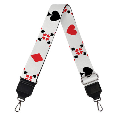 Poker Playing Card Suits Pattern Print Bag Strap