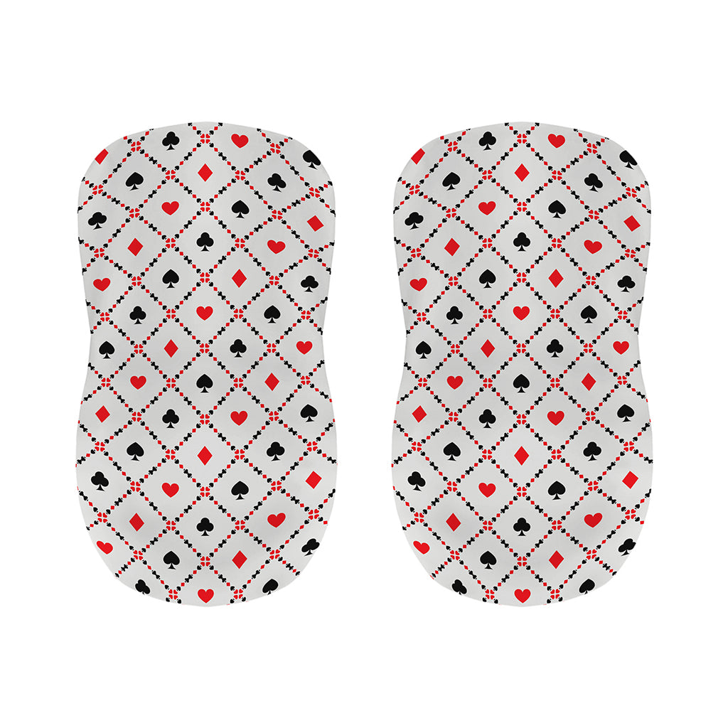 Poker Playing Card Suits Pattern Print Bar Stool Covers