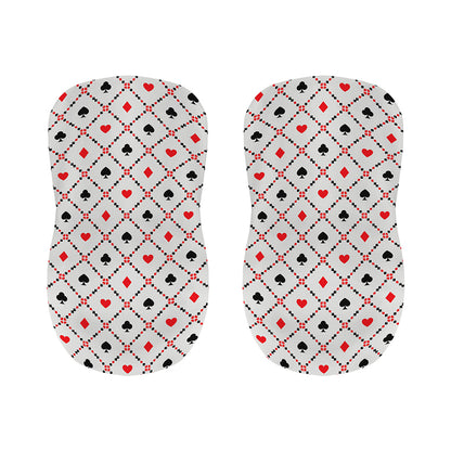 Poker Playing Card Suits Pattern Print Bar Stool Covers