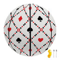Poker Playing Card Suits Pattern Print Basketball
